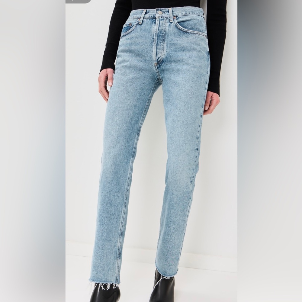 Agolde Lana Midrise Straight Jeans 24 EUC